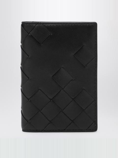 Bottega Veneta Card holder with flap black in Braided