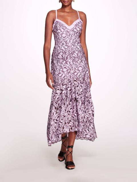 PEONY LASER CUT FITTED MAXI DRESS