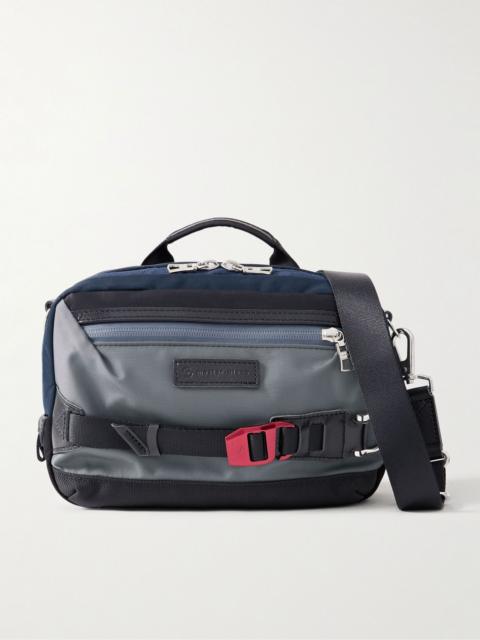 master-piece Potential Small Leather-Trimmed CORDURA® Nylon Messenger Bag Gray