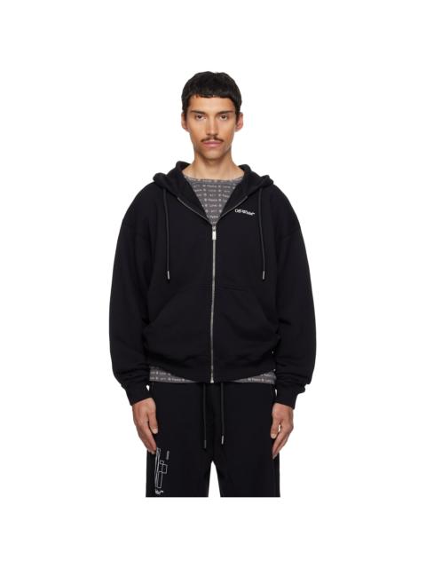 Off-White Black Half Arrow Skate Zip Hoodie