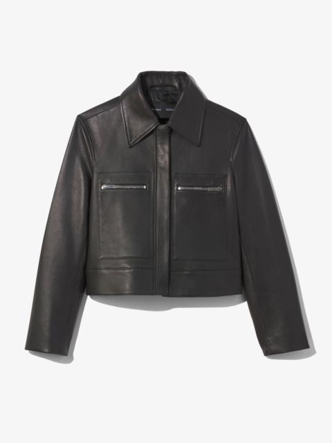 Proenza Schouler Grainy Leather Cropped Jacket