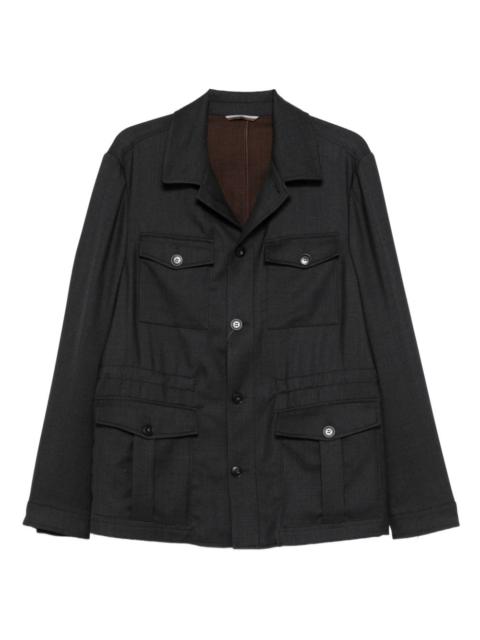 Canali flap-pocket shirt jacket