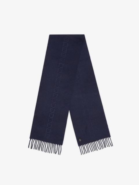 FENDI Blue cashmere scarf