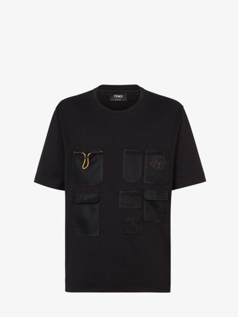 FENDI Black cotton T-shirt