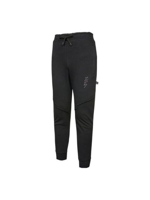 Jordan Air Jordan Zion Performance Alphabet Embroidered Solid Color Bundle Feet Sports Pants Black DJ5874-0