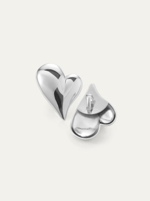 JENNY BIRD Mega Art Heart Button Clip On Earrings