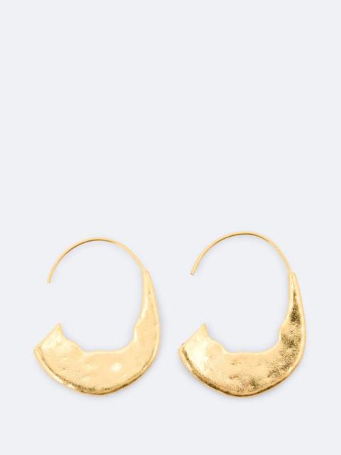 ALLSAINTS TALON LARGE FLAT HAMMERED EARRINGS