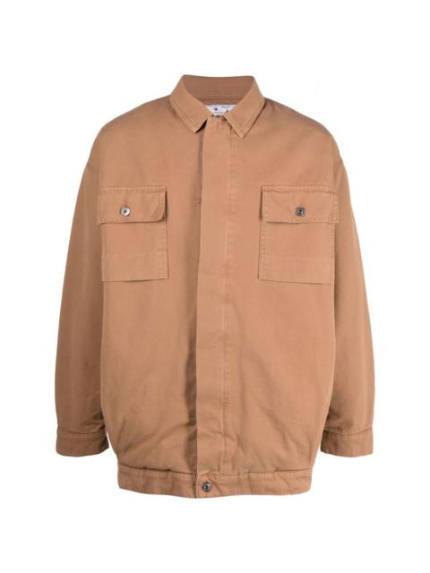 Tab canvas military overshirt jacket