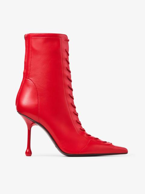 JIMMY CHOO Scarlett Ankle Boot 95
Postbox Red Nappa Leather Boots