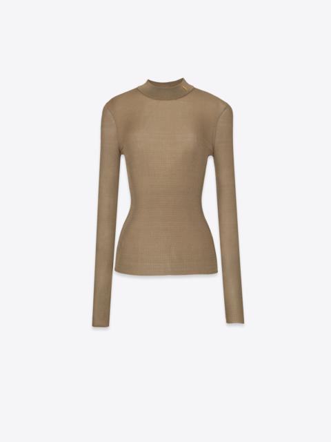 SAINT LAURENT ribbed sweater in silk