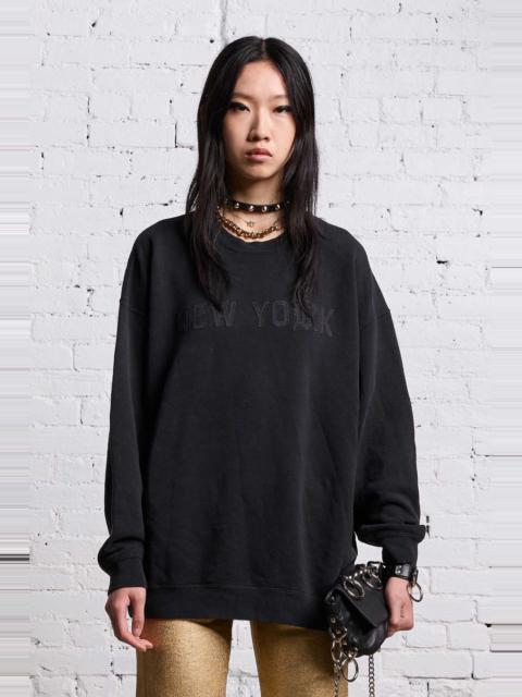 R13 NEW YORK HOODIE - ACID BLACK