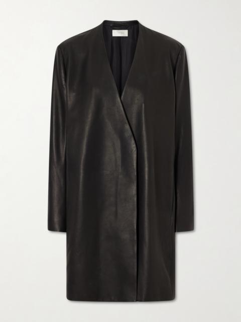 The Row Clarisa Leather Knee-length Coat