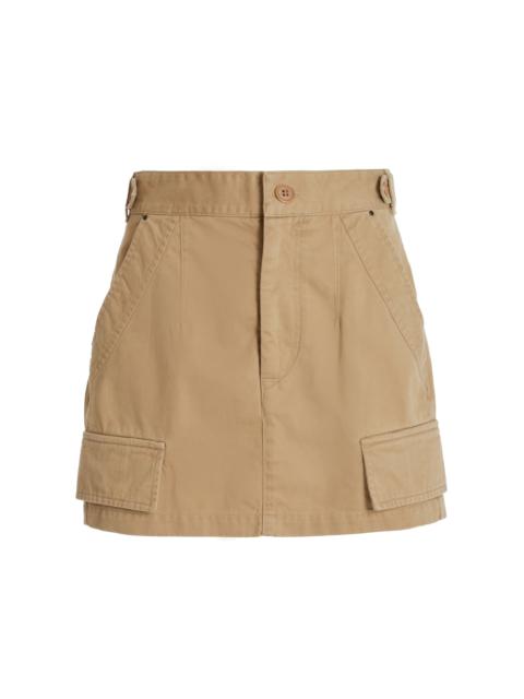 Isabel Marant Lisabel Cotton Mini Cargo Skirt brown