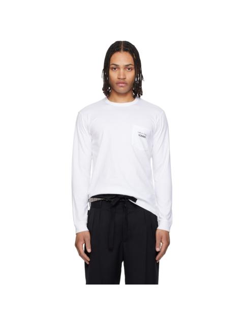Comme des Garçons Homme White Pocket LS T-shirt