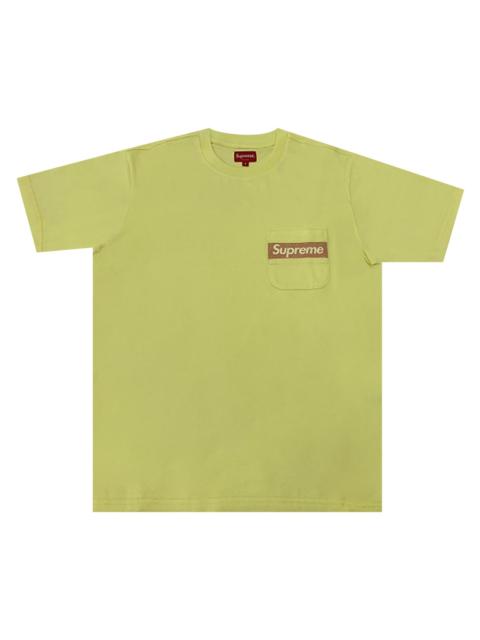 Supreme Supreme Mesh Stripe Pocket Tee 'Pale Yellow'