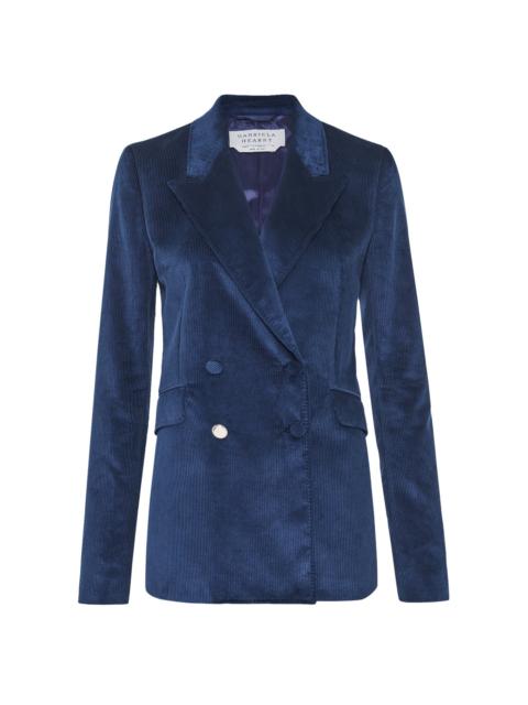 GABRIELA HEARST Angela Blazer in Electric Navy Sea Island Cotton Corduroy