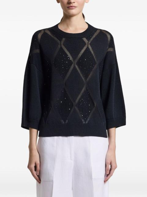 PESERICO diamond knit jumper