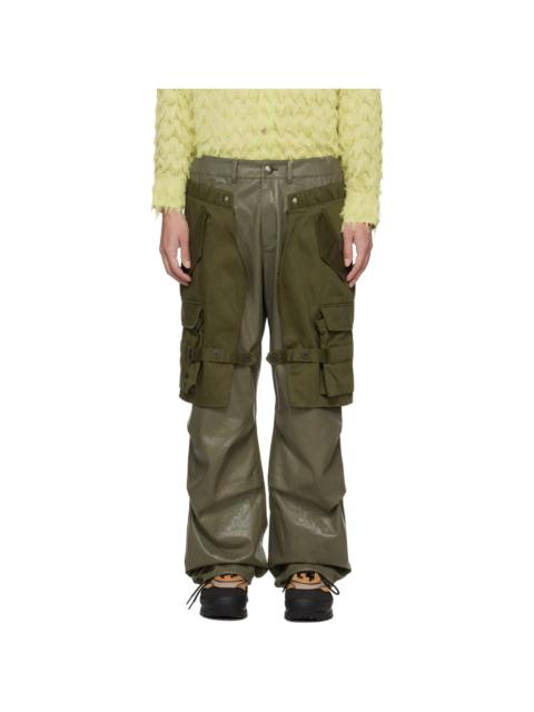 Andersson Bell Khaki Raptor Cargo Pants