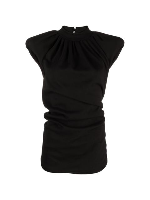ruched asymmetric top