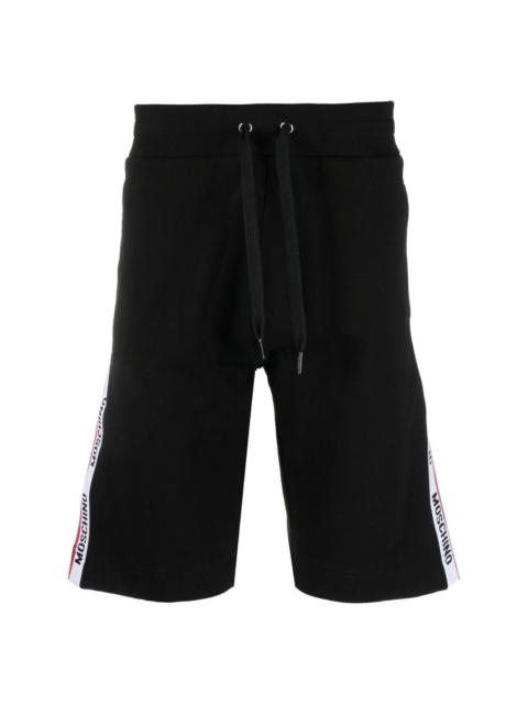 Moschino logo-tape jersey shorts