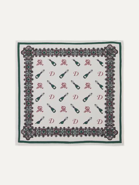 Drake's Drake’s for St. Regis Champagne Print Silk Pocket Square