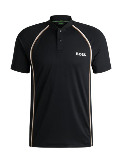 BOSS ACTIVE SLIM-FIT POLO SHIRT IN SUPER-STRETCH MESH