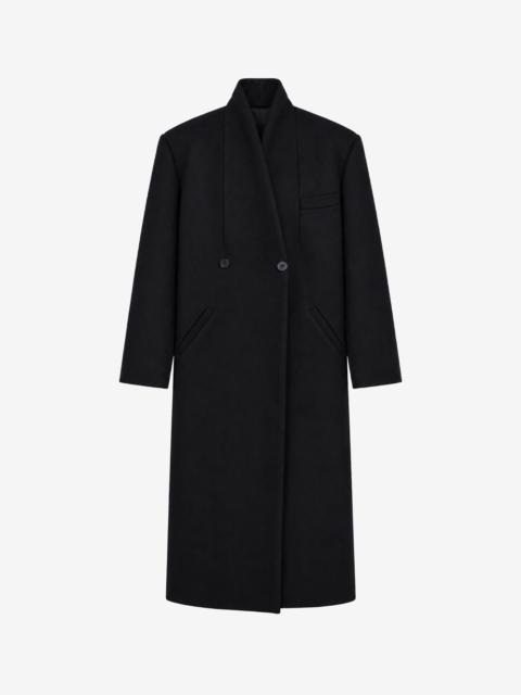 The Frankie Shop Brea Collarless Coat - Black