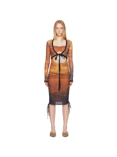 PRISCAVera Orange Wrap Sunset T-Shirt