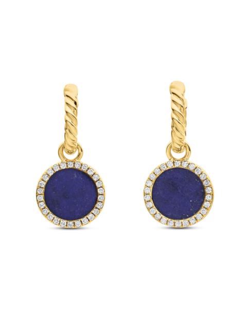 DAVID YURMAN Women's Petite DY Elements Drop Earrings in 18K Yellow Gold with Pavé Diamonds - Lapis Lazuli
