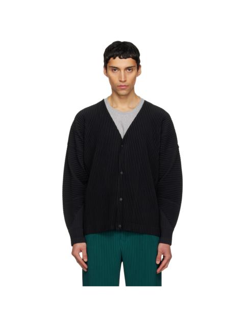 ISSEY MIYAKE Black Color Pleats 1 Cardigan