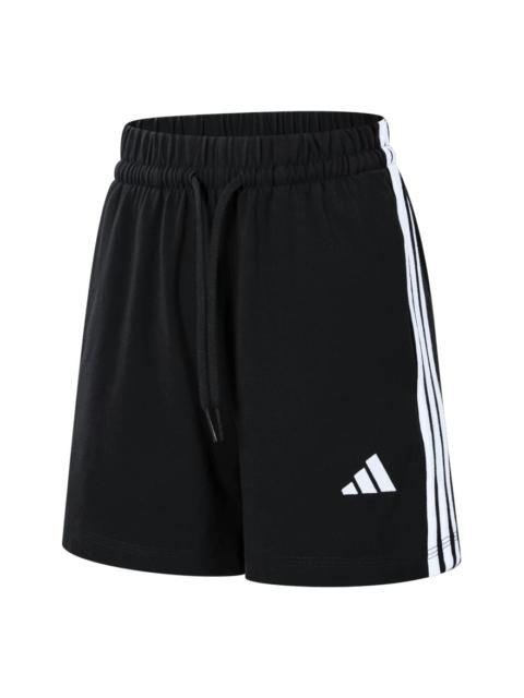 adidas (WMNS) adidas 3 Tripes Shorts 'Black White' JY8574