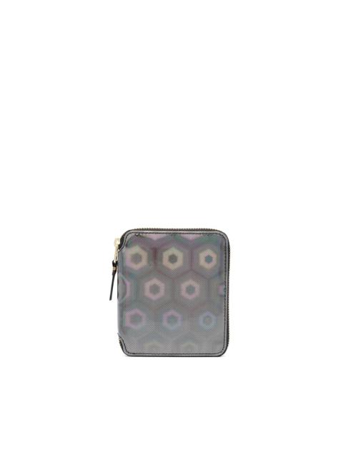 holographic zipped wallet