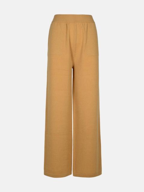 BEIGE CASHMERE BLEND TROUSERS