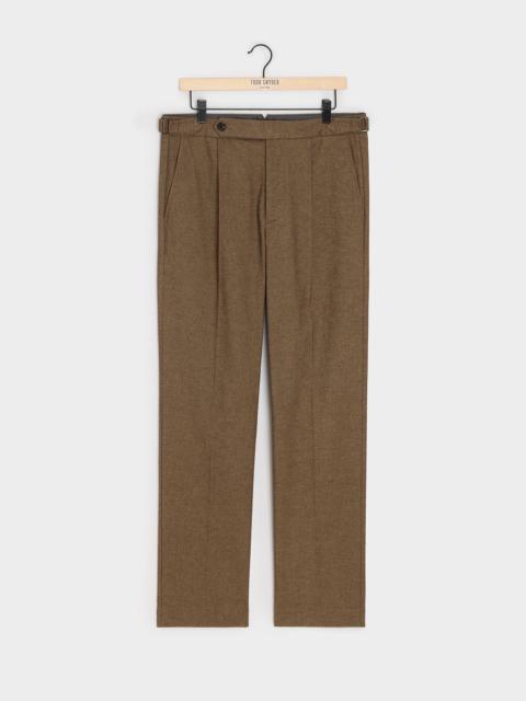 TODD SNYDER Italian Heathered Cotton Side Tab Trouser
