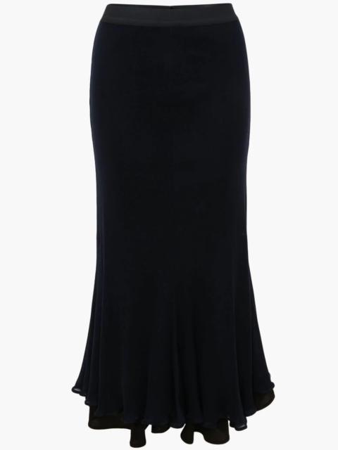 JW Anderson FLUTED HEM DOUBLE LAYER SKIRT