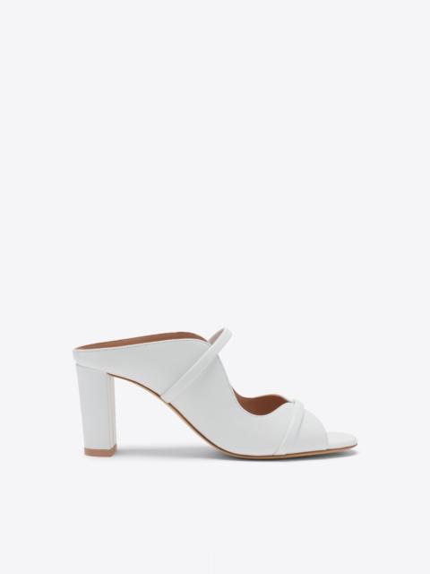 MALONE SOULIERS Norah 70 White Leather Sandals