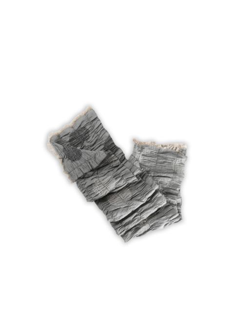 Y's fringed textured scarf