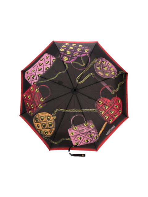 Moschino illustration-pint foldable umbrella