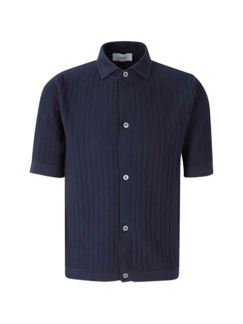 LARDINI buttoned ribbed shirt