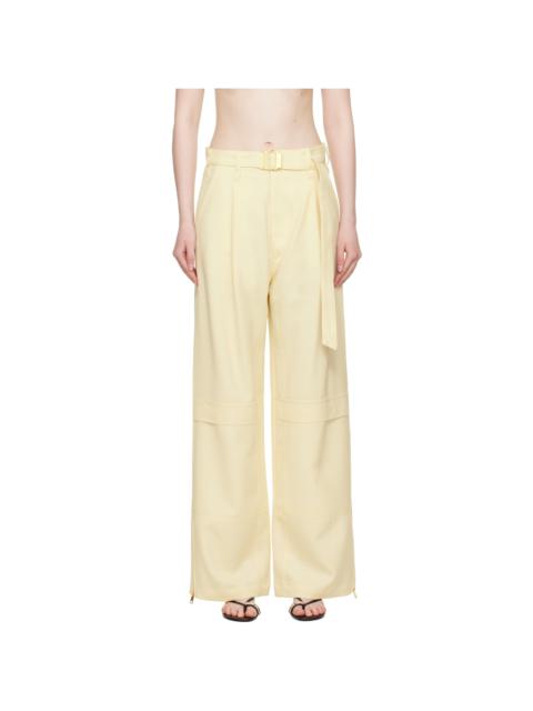 AMI Paris Yellow Wool Cargo Pants