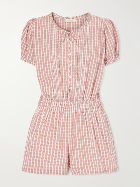 FAITHFULL Emilie Checked Cotton Poplin Playsuit