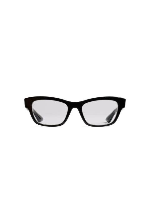 KHAITE rectangle stripe glasses
