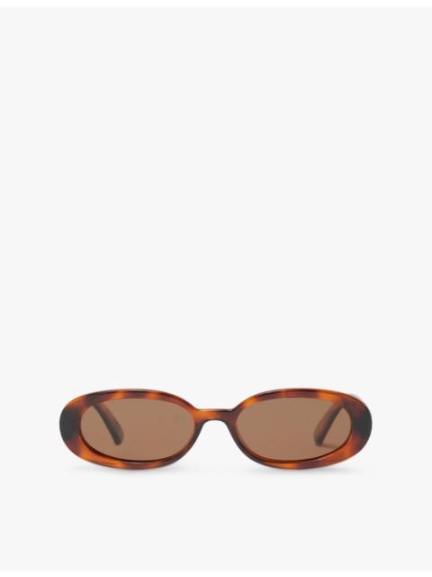 Le Specs Outta Love polycarbonate oval-frame sunglasses