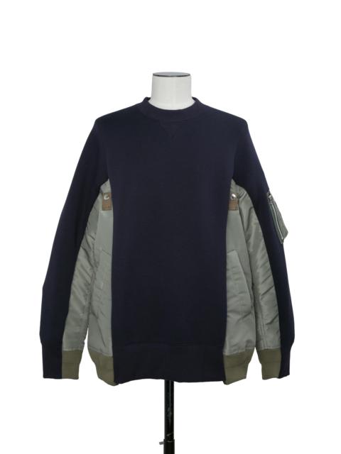 sacai Sponge Sweat x Nylon Twill Pullover