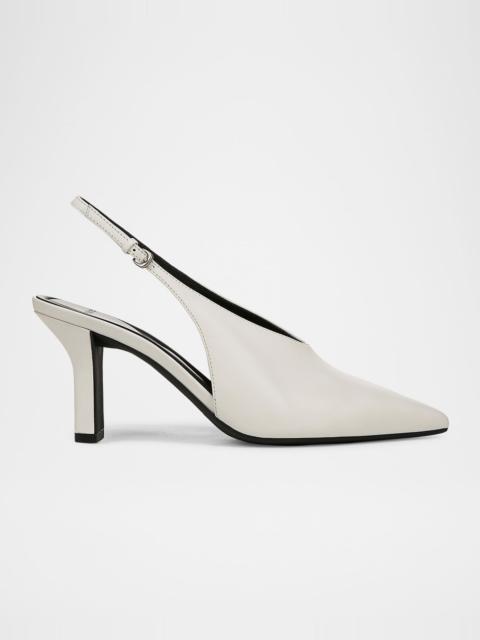 Vince Devi Smooth Leather Slingback Pumps