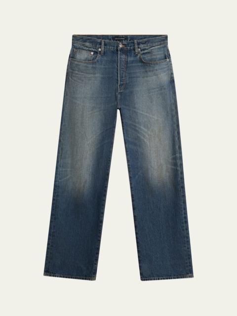 COÛT DE LA LIBERTÉ Men's Japanese Denim Baggy-Fit Jeans