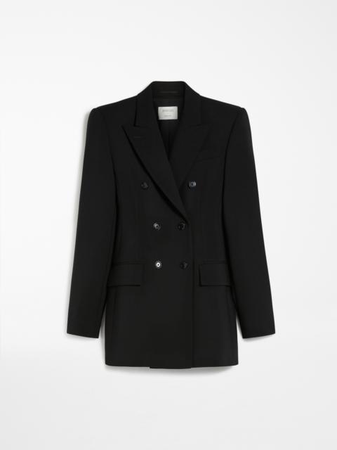 VISCHIO Double-breasted stretch wool blazer