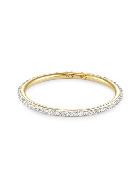 KENDRA SCOTT 0.24 ct Angelina 14k Yellow Gold Band Ring in White Diamond
