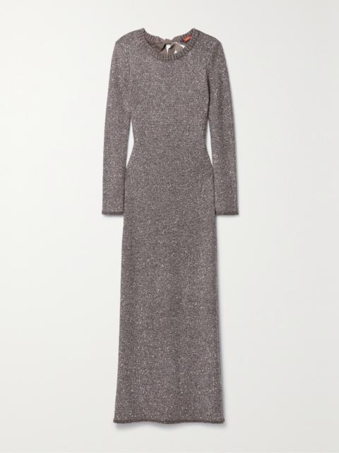 Altuzarra Cindy Open-back Sequined Stretch-knit Maxi Dress