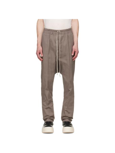 Rick Owens Gray Tower Drawstring Long Trousers